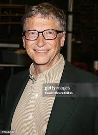 John Rua and Bill Gates pose backstage at the hit musical "Hamilton"...  News Photo