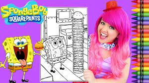Besten bilder zu malvorlagen in 2020/2021. Coloring Spongebob Squarepants Krabby Patty Giant Coloring Page Crayola Crayons Kimmi The Clown Youtube