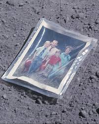 In 1972, Apollo 16 astronaut Charles Duke left behind more than just  footprints on the lunar surface: he left a family photo. The laminated  picture shows Duke with his wife and two