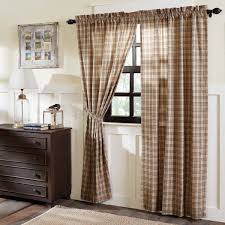 Curtains make the difference between an ordinary room and a pretty one. Sawyer Mill Charcoal Panel Set Plaid Tan Khaki Country Farmhouse Lined 84x40 Vhc Window Treatments Hardware Garden Curtains