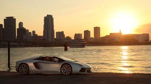 White Lamborghini Aventador Lp 700 4 Roadster Sunset Hd Wallpaper Lamborghini Aventador Lamborghini Miami Beach