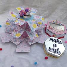 The background is all 1 layer. Happy Birthday Card Multi Color Tower Explosion Box At Best Price In India From Chandrans Creation