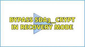 Sous la case il y : Ubuntu Bypass Sda3 Crypt In Recovery Mode Youtube