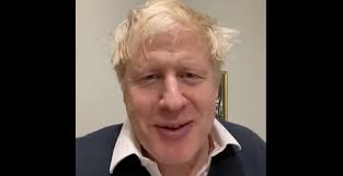 Johnson skickar hälsning från isoleringen