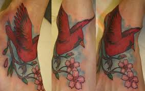 Our goal is to connect people with the best local experts. Cardinal And Cherry Blossoms By Teresa Sharpe Tattoonow