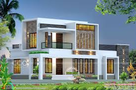 Flat Roof Modern House Design 2019 In 2020 Unique House Design Kerala House Design Modern House Exterior