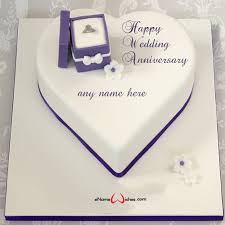 Just click on the icons, download text cake, topper, happy, anniversary, decoration, celebration, cursive, handwriting, simple, event, couple Romantic Anniversary Cake With Name Edit Enamewishes
