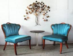 Pair Of Hollywood Regency Slipper Chairs Aqua By Groovygirl60 1295 00 Vintage Lounge Chair Decor Home Decor