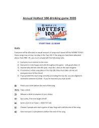 Bet on triple j hottest 100. Triple J Hottest 100 Drinking Game 2020 Album On Imgur