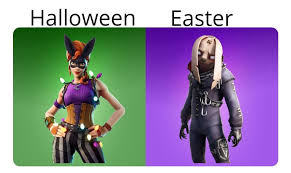 You sould update the description of the 2017 christmas skins to say that crackshot has 4 additional edit styles as he got a new one in 15.00 patch. Fortnite Really Released These Skins At The Wrong Time Why Is Nitemare Released For Easter Its Fricken Terrifying It Shouldve Been For Halloween Fortnitefashion