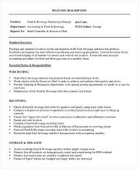 Food Beverage Purchasing Managerjob Descrition Purchasing Manager Resume If You Were Interested In Purchas Manager Resume Purchase Manager Resume Objective