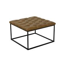Maybe you would like to learn more about one of these? Square Metal Ottoman With Button Tufting Faux Leather Light Brown Homepop Target