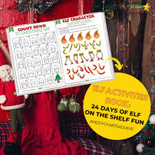 Elf Activities Book 24 Days Of Elf On The Shelf Fun