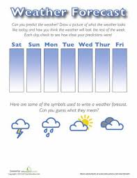 Weather Forecast For Kids Worksheet Education Com Weather Lessons Weather Worksheets Weather Lesson Plans