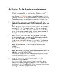 Displaying 22 questions associated with risk. September Trivia Questions And Answers Benjamin Pearce September Trivia Questions And Answers Pdf4pro