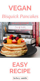 Bisquick Pancakes Without Milk Or Eggs Easy Bisquick Vegan Pancakes Recipe In 2020 Vegan Pancakes Bisquick Bisquick Pancakes