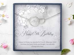 As you ring in your 65th year, do not worry about getting old. 65th Birthday Gift For 65 Year Old Woman Birthday Necklace Etsy Birthday Gifts For Grandma Birthday Necklace Gift Personalized Gifts Jewelry
