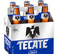 Tecate Light 120Z Bottle 6Pk