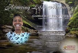 Small's - Celebrating the life of Gloria Jean Evans Watkins ...