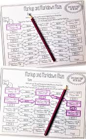 Percent Markup And Markdown Worksheet Maze Activity Consumer Math 7th Grade Math Teaching Percents