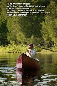 Les Stroud In His Red Canoe With R L Stevenson Quote Outdoor Quotes Adventure Camping Canoe