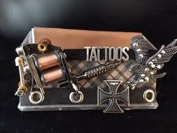 Its matte texture makes it a nice background for an engraved monogram in a lighter tone. Tattoo Business Card Holder Display Stand Business Card Holders Business Card Holder Display Card Holder