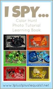 I Spy Color Hunt Photo Collage Preschool Colors Color Activities Learning Colors