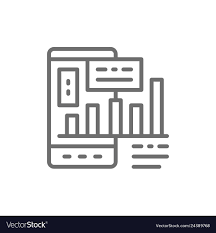 Phone With Charts And Graphs Mobile Presentation