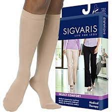 Sigvaris 863 Select Comfort Knee High Closed Toe Socks For Women 30 40mmhg