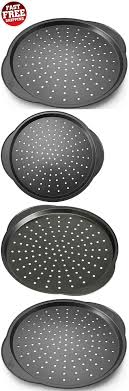 Nonstick 12 Inch Pizza Pan With Holes Crisper Round Baking Tray Steel Oven Plate Pan Pizza Tray Bakes Oven Plate
