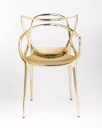 Kartell Unveils Precious Metal Masters Chair Gold Chair Masters Chair Starck