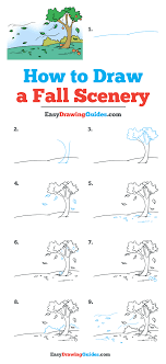 Learn how to draw landscape simply by following the steps outlined in our video lessons. How To Draw Fall Scenery Really Easy Drawing Tutorial Drawing Tutorial Easy Landscape Drawing Easy Autumn Scenery