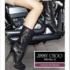 High Heeled Biker Boots Boots Jimmy Choo Boots Leather Biker Boots