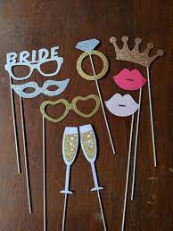 Bridal Shower Photo Booth Props 9 Piece Set Glitter Photo Booth Set Bridal Shower Decorations Bridal Shower Decor Bridal Shower Bridal Shower Diy Bridal Shower Photos Bridal Shower Decorations