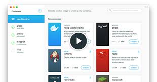 Kitematic User Interface Dockers Interface