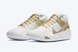 For now, scroll below for more photos. Release Date Nike Kd 13 Eybl White Gold Kicksonfire Com