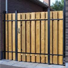 Slipfence 2 In X 3 In X 8 Ft Black Aluminum Fence Rail Kit Sf2 Usk93 The Home Depot Aluminum Fence Gate Wood Fence Gates Metal Fence Gates