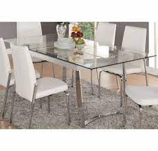 And its possibilities are endless, whether you recruit it as a dining table in the kitchen, side table in. Osias Clear Glass Chrome Metal Rectangular Dining Table By Acme