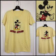 1960s 2 Sided Mickey Mouse T Shirt Looks Size Large 20x26 5 Etsy Mickey Mouse T Shirt Shirts Vintage Tshirts