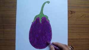 How To Draw A Eggplant Or Baingan