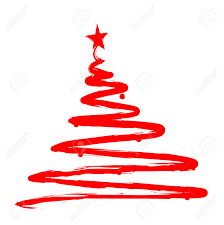 Red Christmas Tree Silhouette Hand Drawn Painted Artistic Royalty Free Cliparts Vectors And Stock Illustration Image 38547625