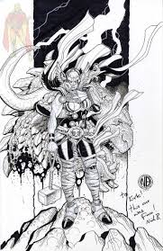 Thor By Nick Bradshaw In Kirk Dilbeck S Thor Comic Art Gallery Room Thor Comic Art Marvel Comics Art Comic Art
