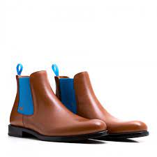 Great savings & free delivery / collection on many items. Serfan Chelsea Boot Women Calf Leather Cognac Blue