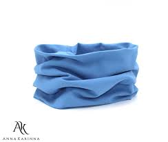 Blue Bandana Cotton Bandana Scarf Light Blue Bandana Bandana Headband Tube Bandana Scarf Tube Multi Functional Bandana Neck Warmer Handmade Clothes Bandana Scarf Bandana