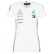 Mercedes Amg Petronas 2019 Team T Shirt White Womens Mercedes Amg Team T Shirts Amg Petronas