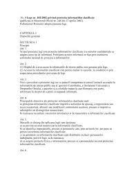 167 din 29 iunie 2015.conţinutul acestui act aparţine exclusiv s.c. Nr 9 Lege Nr 182 2002 Privind Protectia Informatiilor Clasificate