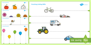 Includes counting to 100, tying shoe laces, knowing the days of the week, and knowing abcs. Cutting With Scissors Scissor Skills Activity Workbook
