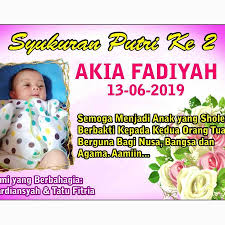 Jual backdrop background banner spanduk tasyakuran aqiqah 1x1 m 015 kota palembang lihai studio tokopedia demikian saja postingan tentang banner aqiqah template yang dapat anda simak di kesempatan ini. Stiker Syukuran Hajatan Tasyakuran Spanduk Gaulcomp Facebook
