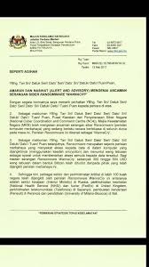 Tan sri ketua pengarah keselamatan negara _ majlis jasamu dikenang, majlis keselamatan negara (mkn), jabatan perdana menteri (jpm). Bernama On Twitter Skmm Belum Terima Lagi Laporan Ancaman Serangan Siber Komputer Merbahaya Ransomware Di Malaysia Sallehsaid