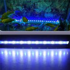 Aquarium Led Lighting Fish Tank 37cm 18 Led 5050 Smd Blue White Light Bar Underwater Submersible Waterproof Lamp Eu Us Uk Plug